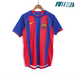 Camiseta Barcelona 2004/05 Local Retro Azul/Rojo