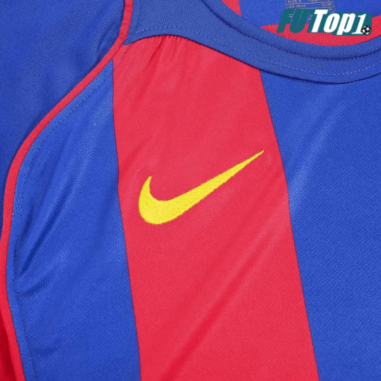 Camiseta Barcelona 2004/05 Local Retro Azul/Rojo