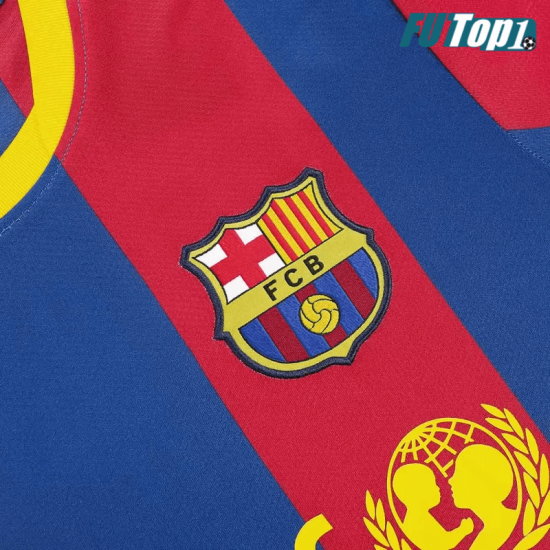 Camiseta Barcelona 2010/11 Local Retro Azul/Rojo