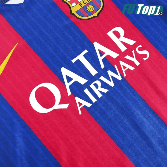 Camiseta Barcelona 2016/17 Local Retro Azul/Rojo