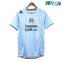 Camiseta Manchester City 2007/08 Local Retro Azul