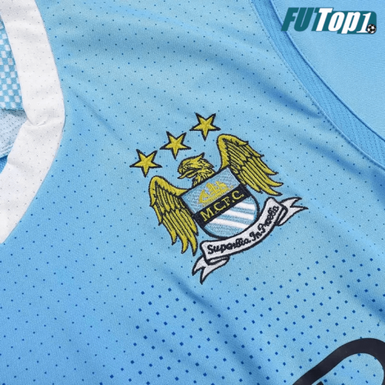 Camiseta Manchester City 2011/12 Local Retro Azul