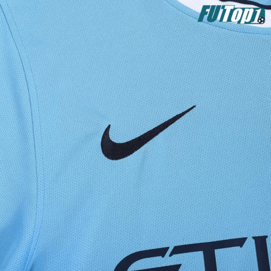 Camiseta Manchester City 2013/14 Local Retro Azul