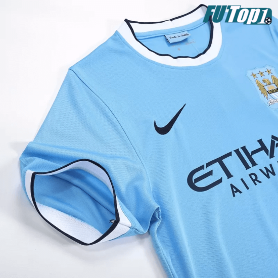 Camiseta Manchester City 2013/14 Local Retro Azul