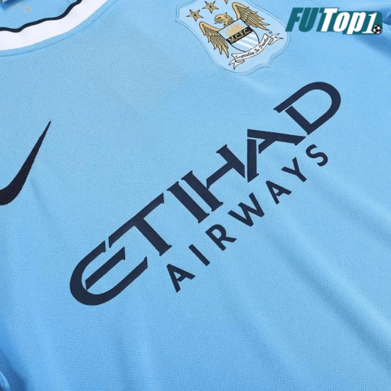 Camiseta Manchester City 2013/14 Local Retro Azul