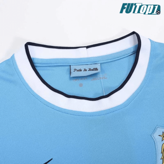 Camiseta Manchester City 2013/14 Local Retro Azul