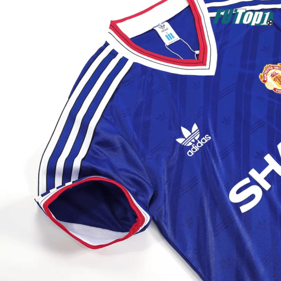 Camiseta Manchester United 1986 Visitante Retro Azul